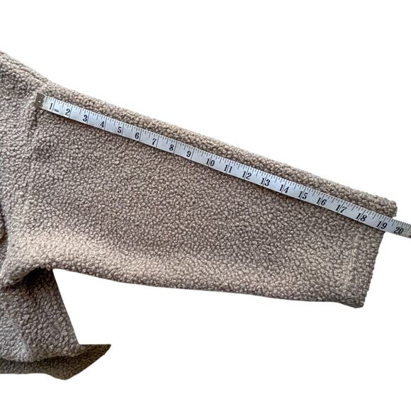 Mango Missouri Boucle Shacket Faux Shearling Collar Camel Tan S - Picture 15 of 15